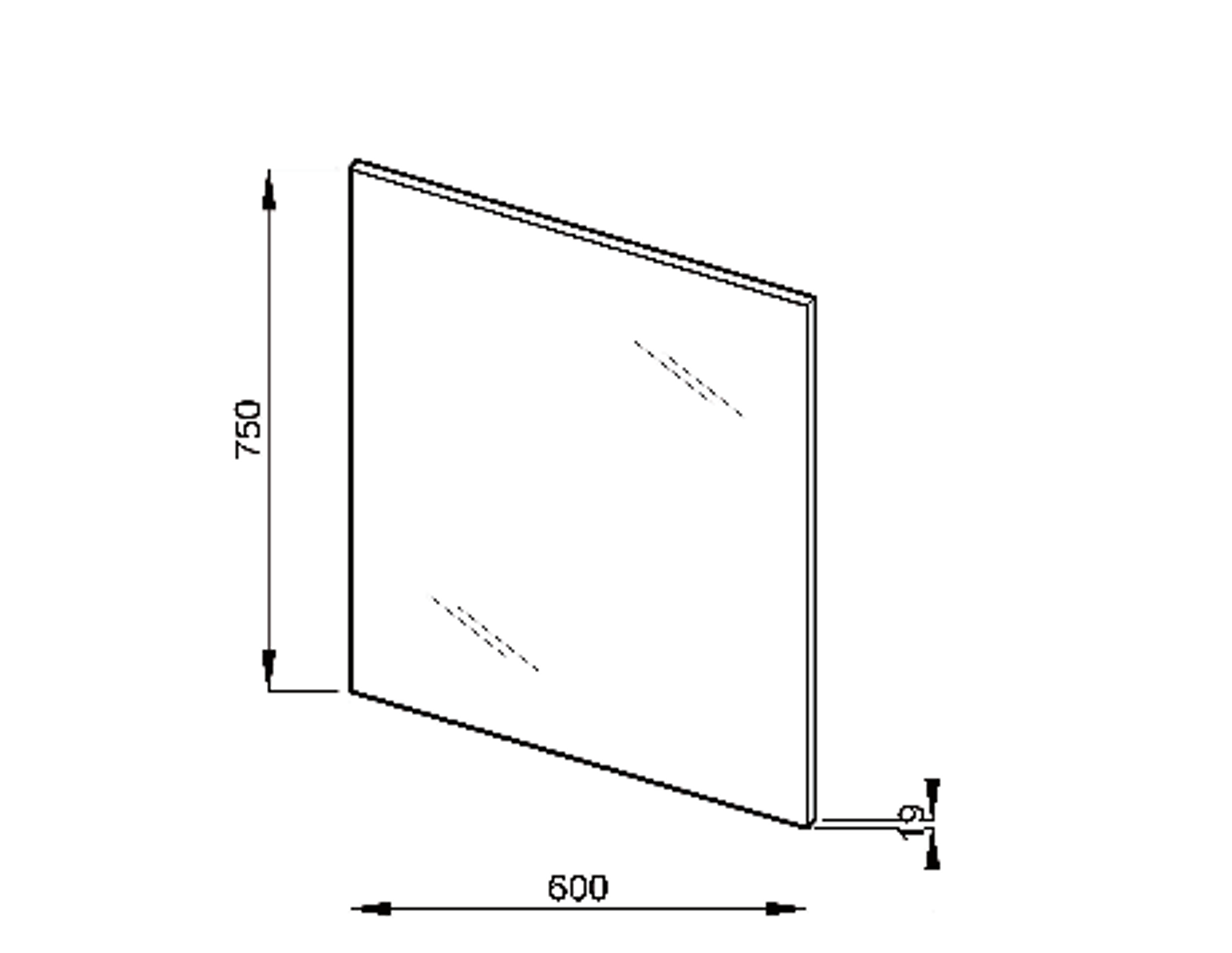 Lyra Plus zrcadlo 600x750